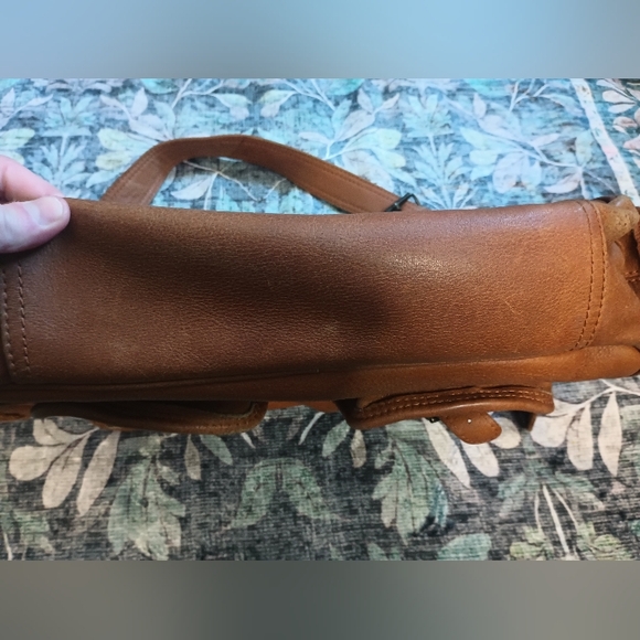 Vintage Paul Marius Leather Messenger Bag Tan Crossbody Pockets Buckle Academia - Picture 3 of 13